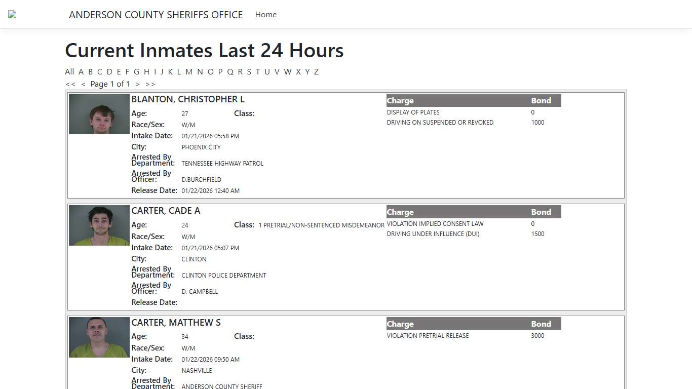 Inmates - ISOMS Portal